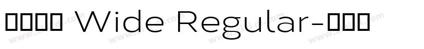 未來熒黑 Wide Regular字体转换